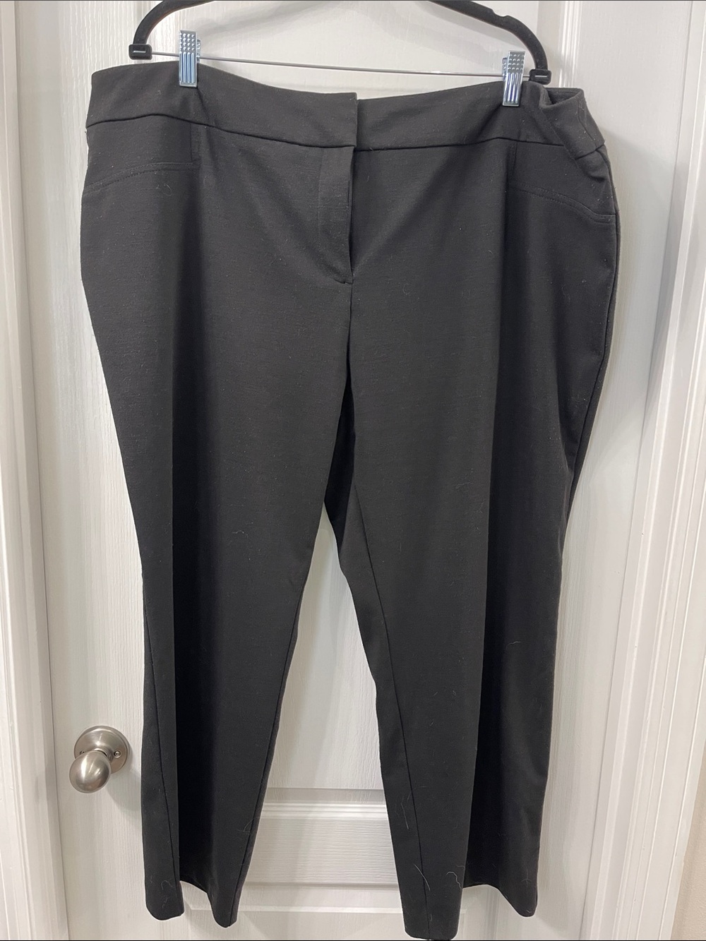 Avenue Black Straight-Leg Ponte Pants